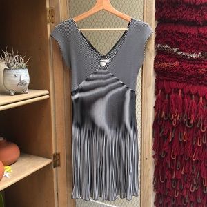 Vintage Vivienne Tam Accordion Pleated Mini Dress